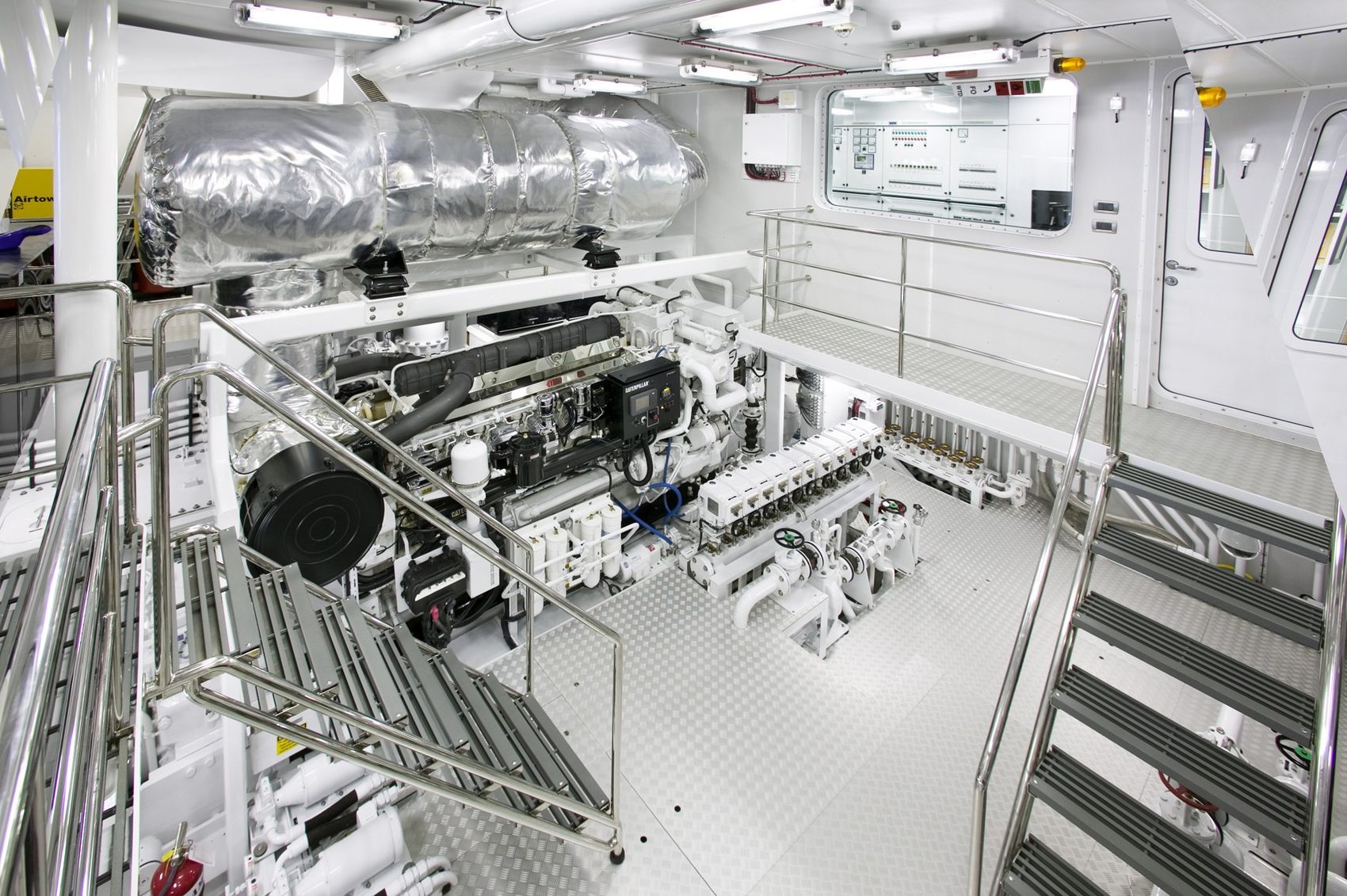 Superyacht engine room
