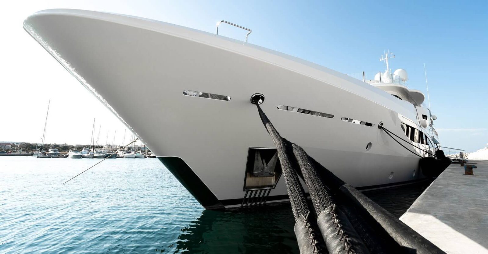 Superyacht moored at Porto Montenegro